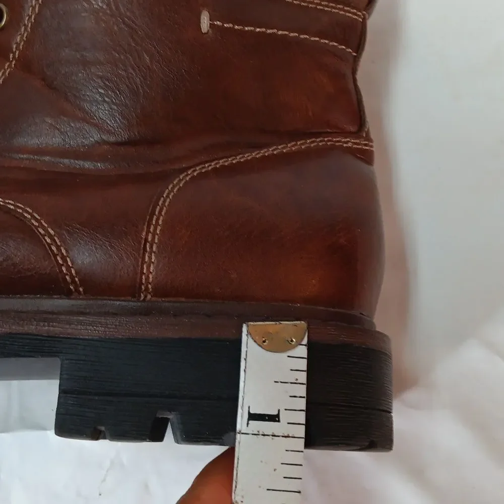 Arizona Jeans Co. Men's Brown Leather Boots Size 9M Preowned